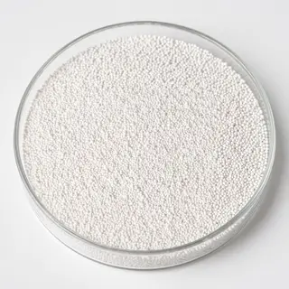 Macroporous & Inert Beads resin beads in a laboratory petri dish